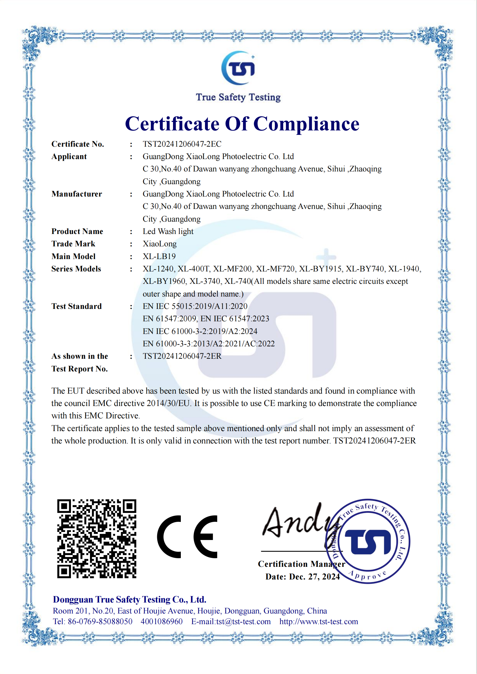 1227 万峰 XL-LB19 20241206047 CE EMC cemark EN 55015&EN 61547(1)_00.png